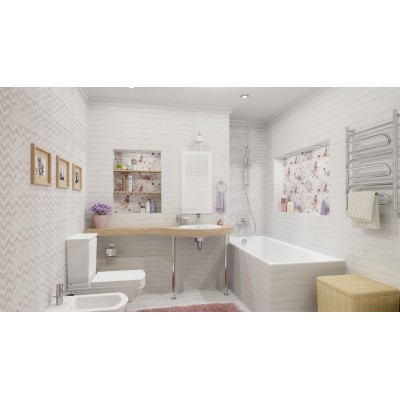 Плитка 1064-0098 Шебби Шик декор серый 20х60