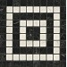 Мозаика ADRI Marvel Noir/Cremo Angolo Mosaico 18.5x18.5