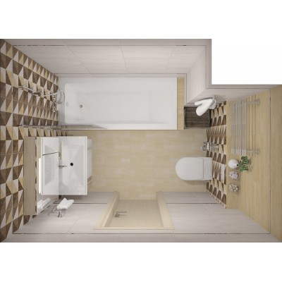 Плитка 34008 Village голубой микс 25х50