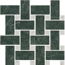 Мозаика T038/SG6542 Серенада мозаичный зеленый лаппатированный 32x32