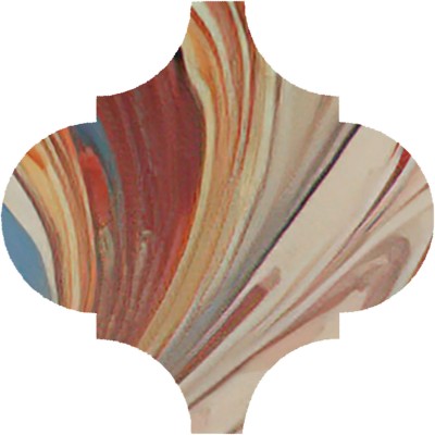 Плитка VT/A625/65000 Декор Арабески Венеция красный матовый 6,5x6,5x0,69