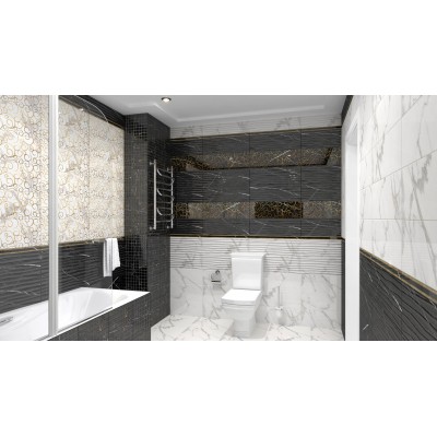 Плитка 1664-0141 Миланезе дизайн Декор Римский каррара 20х60