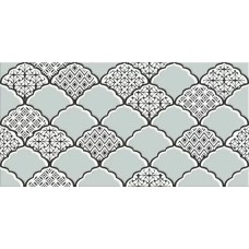 Плитка 1641-8646 Эллен бело-бирюзовый Декор 20х40