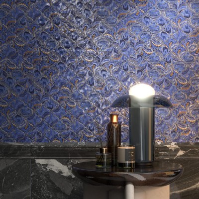 Плитка VT/A625/65000 Декор Арабески Венеция красный матовый 6,5x6,5x0,69