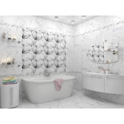 Плитка 1045-0115 Каррарский мрамор 25х45