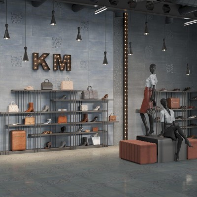 Плитка SPA070R Бордюр Гварди синий матовый обрезной 30x2,5x1,9