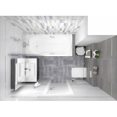 Плитка 34017 Depo узор голубой 25х50