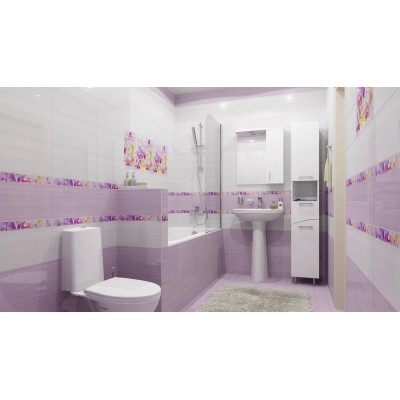 Плитка Бордюр стеклянный Monocolor Ral 4005 2х40