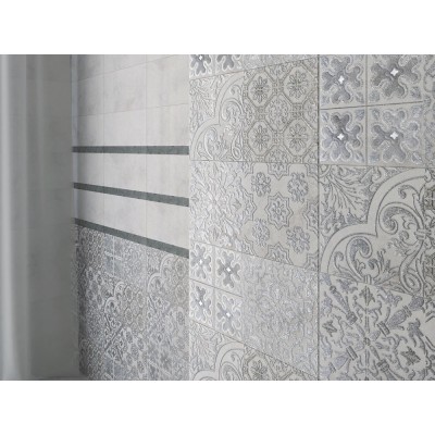 Плитка 1641-0095 Декор 3 Кампанилья серый 20х40