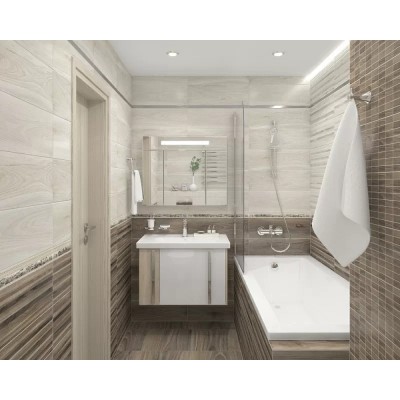 Плитка 60038 Zen полоски белый 20х60