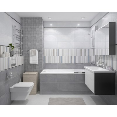 Плитка 34017 Depo узор голубой 25х50