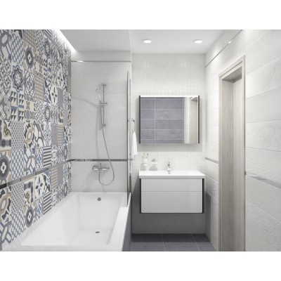 Мозаика MM11187 Декор Rock мозаичный серый 20х60