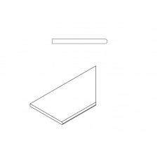 Керамогранит 620090000718 Бортик Гриджио Оробико закругленный правый 30х60