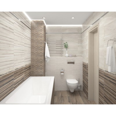 Плитка 60038 Zen полоски белый 20х60