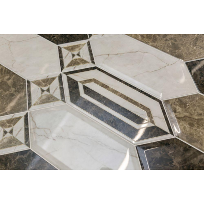 Плитка TOC003 Декор Бикуш грань глянцевый 9,8х9,8