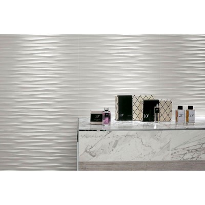 Плитка 8DSL (8DSG) 3D Wall Solid White Glossy 40x80