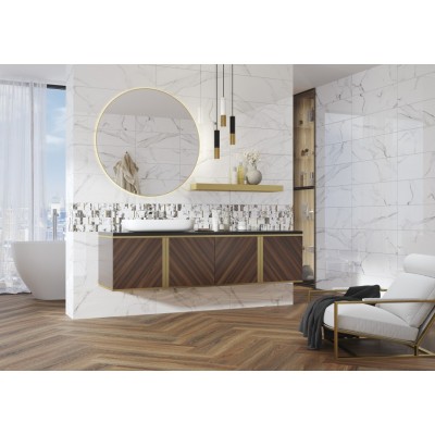 Плитка A16518 Панно White stream белый 50x75