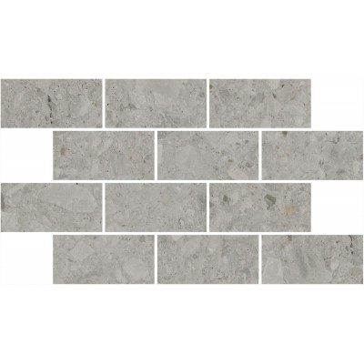 Мозаика DD606020/MM Декор Чеппо ди Гре мозаичный серый матовый обрезной 34,6x20x0,9