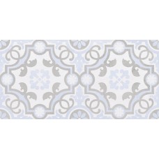 Плитка 34017 Depo узор голубой 25х50