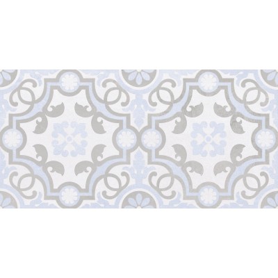 Плитка 34017 Depo узор голубой 25х50