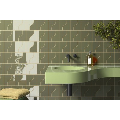 Плитка 28850 Curve Garden Green Gloss 8,3x12