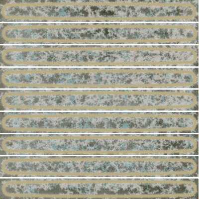 Плитка KMD2SOB001BN Декор чипсет Далия зелёный светлый глянцевый 20x20x0,95