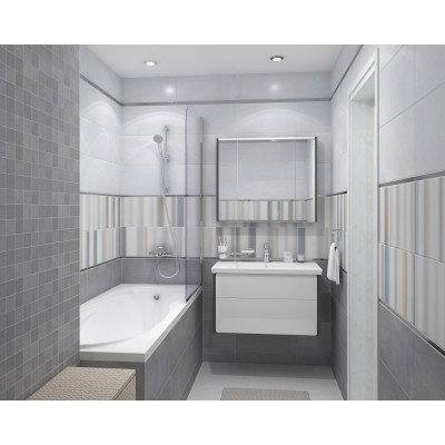 Плитка 34017 Depo узор голубой 25х50