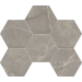 Мозаика BR03 Bernini Hexagon Grey Мозаика неполированная 25x28,5