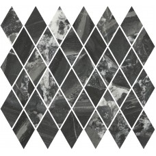 Мозаика T054/48007 Декор Риальто мозаичный чёрный глянцевый 37,5x35x1