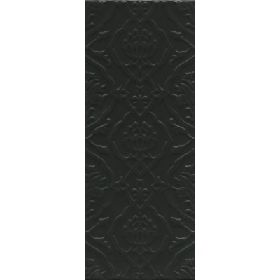 Плитка 7230 Альвао структура черный матовый 20х50