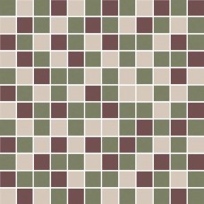 Мозаика KMD2MSM011MN Декор Темари мозаичный микс зелёный, бордовый, бежевый светлый матовый 29,8x29,8x0,35
