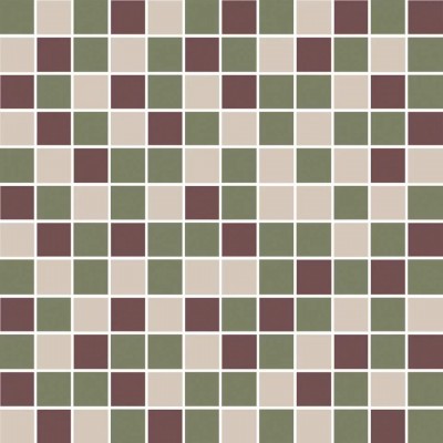 Мозаика KMD2MSM011MN Декор Темари мозаичный микс зелёный, бордовый, бежевый светлый матовый 29,8x29,8x0,35