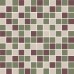 Мозаика KMD2MSM011MN Декор Темари мозаичный микс зелёный, бордовый, бежевый светлый матовый 29,8x29,8x0,35