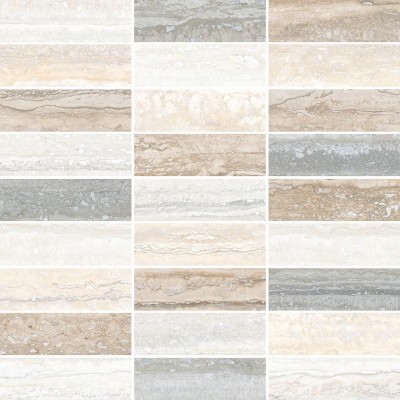 Мозаика PIX720 Мозаика из мрамора и стекла 15x15 300х300x8