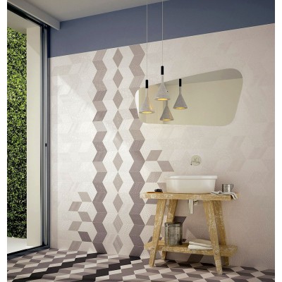 Керамогранит 22689 Rhombus Cream Smooth 14x24