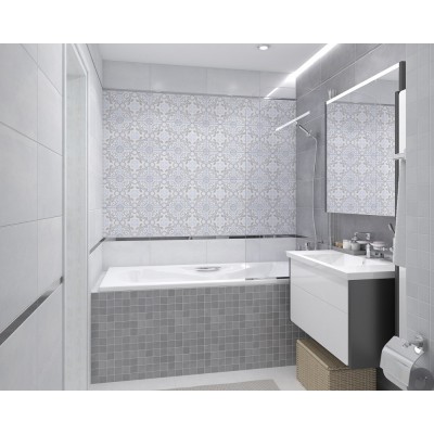 Плитка 34017 Depo узор голубой 25х50