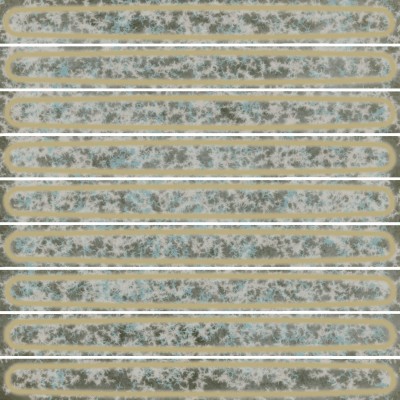 Плитка KMD2SOB001BN Декор чипсет Далия зелёный светлый глянцевый 20x20x0,95