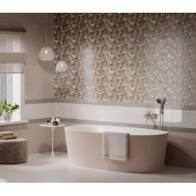 Плитка MM6411 Декор Левада мозаичный бежевый глянцевый 25х40