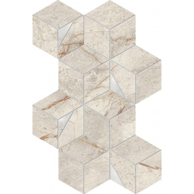 Мозаика AYLR Marvel Diva White Everest Mosaico Hex Lapp 40,3х23,3