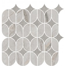 Плитка KMD2HID004BR Декор Ифран наборный серый светлый глянцевый обрезной 30x32,5x0,9