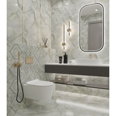 Плитка TP3665H Декор Меоланс Светло-серый 30x60