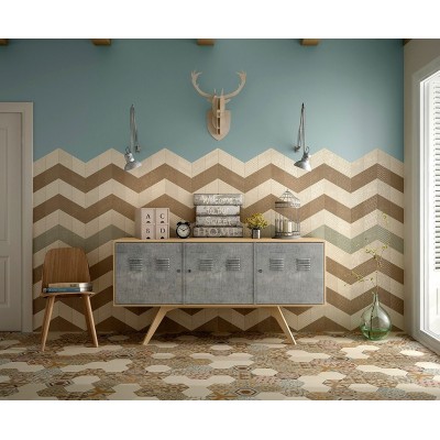 Керамогранит 22689 Rhombus Cream Smooth 14x24