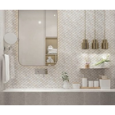 Мозаика PIX222 Light Emperador из мрамора полированная 23x23 305х305x6