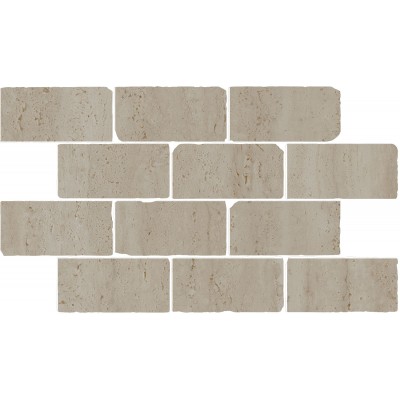 Мозаика BR034 Бордюр Сан-Марко мозаичный бежевый матовый обрезной 46,5x26,5x0,9