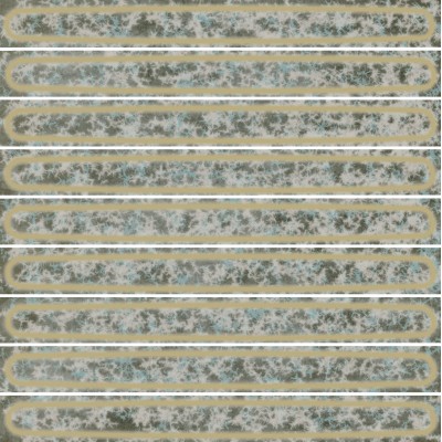 Плитка KMD2SOB001BN Декор чипсет Далия зелёный светлый глянцевый 20x20x0,95