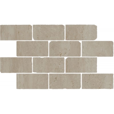 Мозаика BR034 Бордюр Сан-Марко мозаичный бежевый матовый обрезной 46,5x26,5x0,9