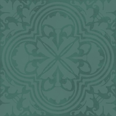 Плитка KMD3STA003BN Декор Фес зелёный тёмный глянцевый 15x15x0,77