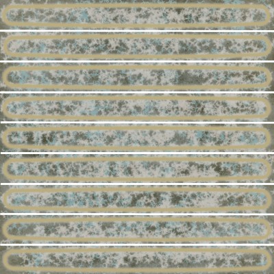 Плитка KMD2SOB001BN Декор чипсет Далия зелёный светлый глянцевый 20x20x0,95