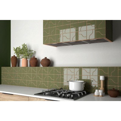 Плитка 28850 Curve Garden Green Gloss 8,3x12