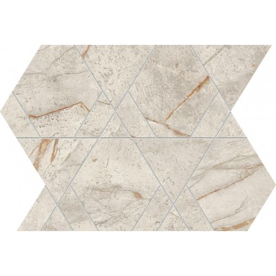 Мозаика AYLW Marvel Diva White Everest Mosaico Triangle Lapp 28,9х33,4